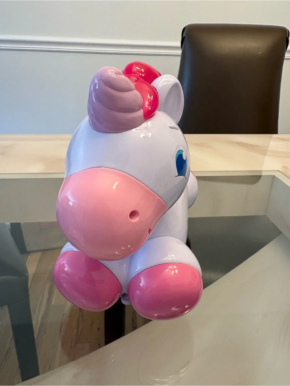 Pink Unicorn Learning Toy for Kids - Interactive Number Buttons